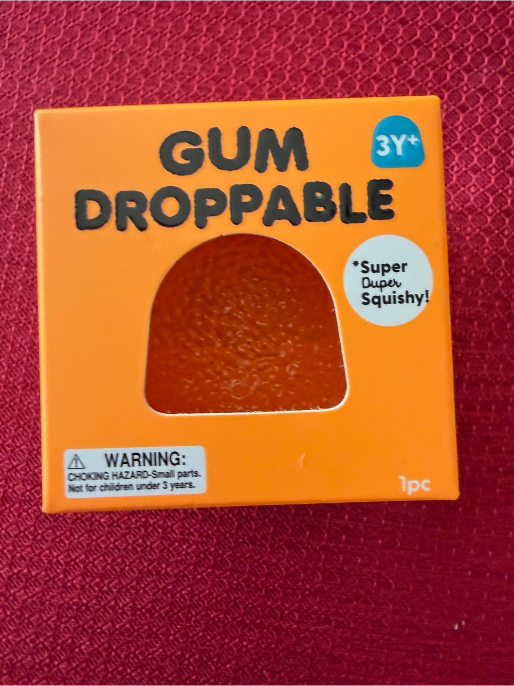 New J'adore Gum Droppable Super Duper Squish Textured Squeeze Squishy Toy Orange